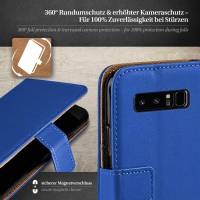 moex Book Case für Samsung Galaxy Note 8 – Klapphülle aus PU Leder mit Kartenfach, Komplett Schutz