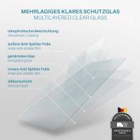 moex ShockProtect Klar für LG K51S – Panzerglas für kratzfesten Displayschutz, Ultra klar