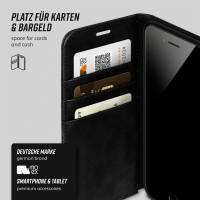 moex Casual Case für Apple iPhone 8 – 360 Grad Schutz Booklet, PU Lederhülle mit Kartenfach