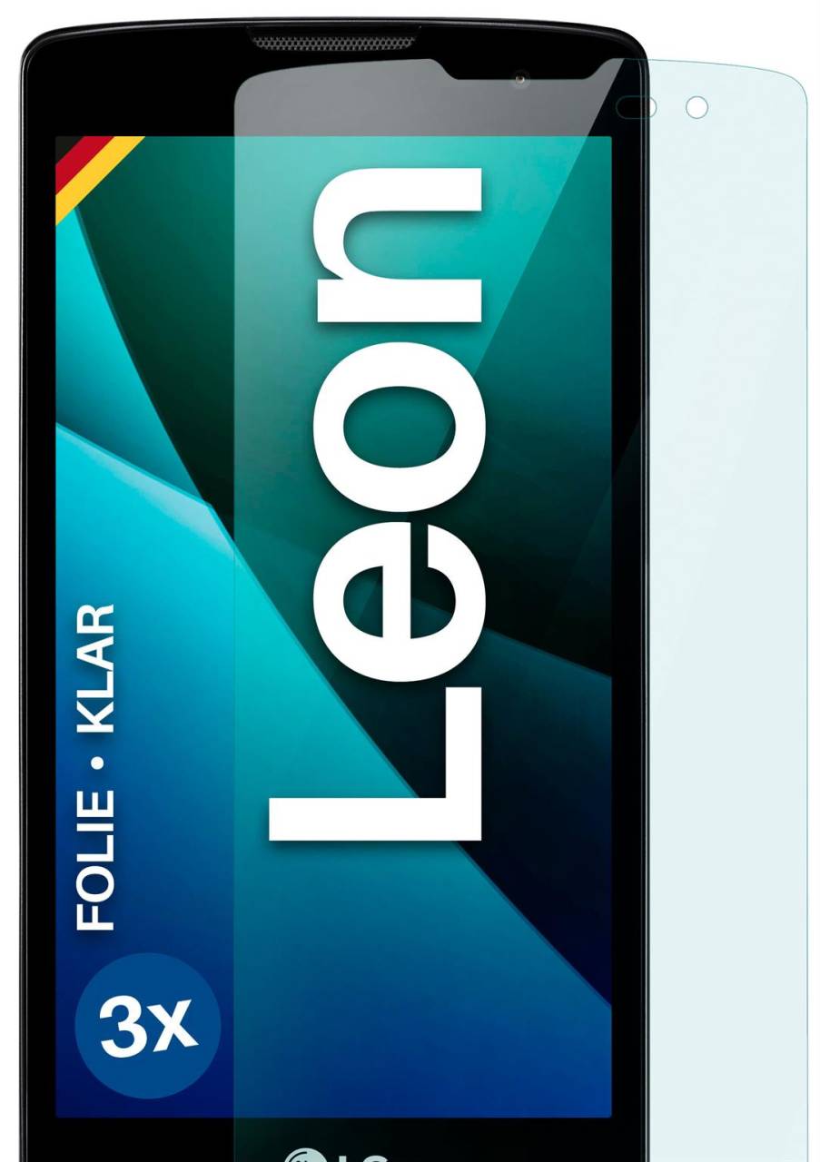 moex FlexProtect Klar für LG Leon – Schutzfolie für unsichtbaren Displayschutz, Ultra klar