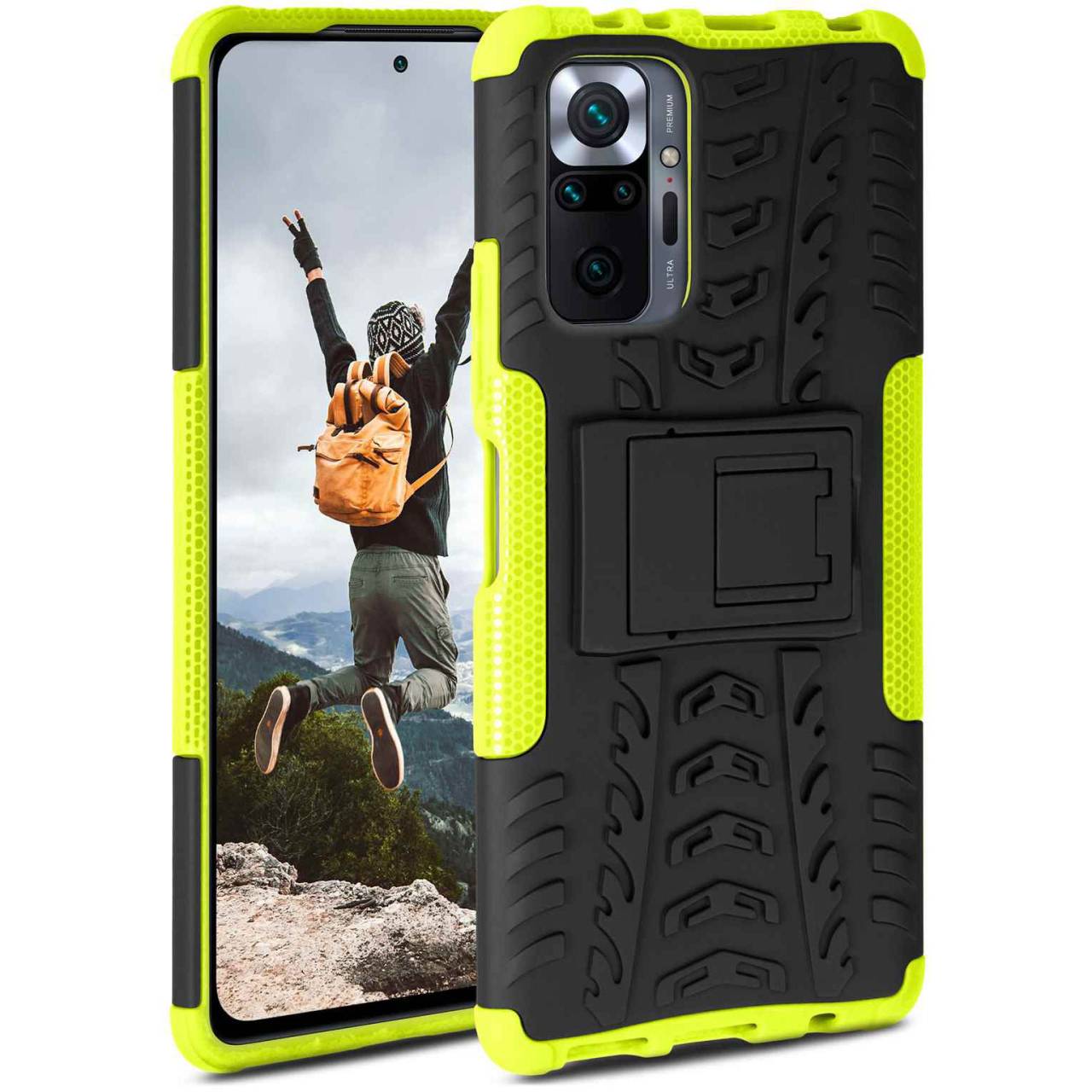 ONEFLOW Tank Case für Xiaomi Redmi Note 10 Pro – Stoßfeste Panzer Hülle – Rugged Outdoor Handyhülle