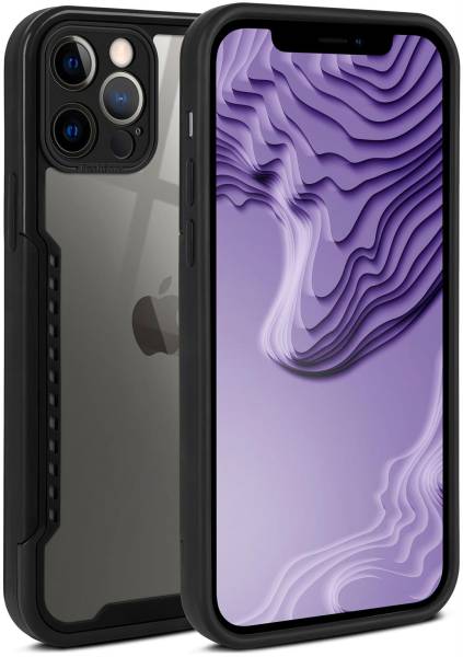 ONEFLOW Vanguard Case für Apple iPhone 12 Pro Max – Stoßfeste Hybrid Schutzhülle mit klarer Rückseite
