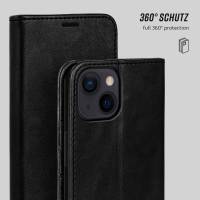 moex Casual Case für Apple iPhone 13 mini – 360 Grad Schutz Booklet, PU Lederhülle mit Kartenfach