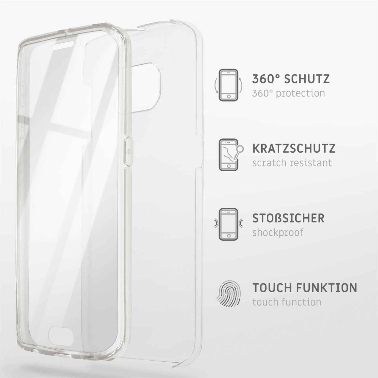 ONEFLOW Touch Case für Samsung Galaxy S20 FE 5G – 360 Grad Full Body Schutz, komplett beidseitige Hülle
