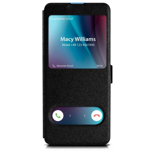 moex Comfort Case für Samsung Galaxy S20 Ultra 5G – Klapphülle mit Fenster, ultra dünnes Flip Case