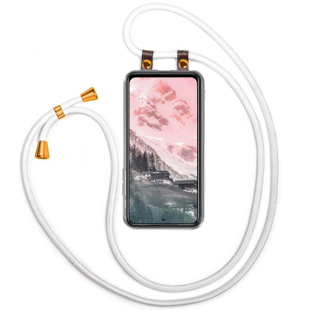 moex Free Spirit für Xiaomi Redmi Note 10 – Hülle mit Kette zum Umhängen, abnehmbare Handykette