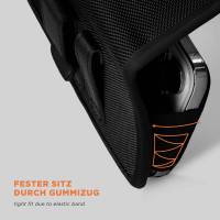 moex Mesh Case für LG Q7 Plus – Handy Gürteltasche aus Nylon, Quertasche mit Gürtelclip