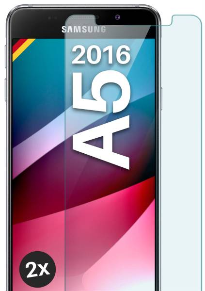 moex ShockProtect Klar für Samsung Galaxy A5 (2016) – Panzerglas für kratzfesten Displayschutz, Ultra klar