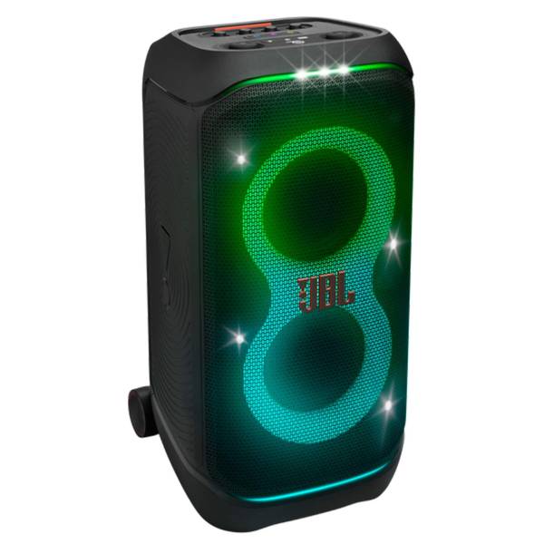 JBL PartyBox Stage 320 – Transportabler Bluetooth-Lautsprecher mit langer Akkulaufzeit und integrierter Lichtshow