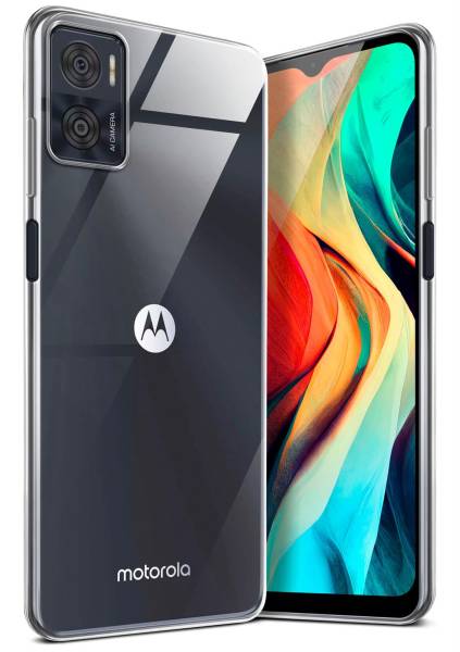 moex Aero Case für Motorola Moto E22i – Durchsichtige Hülle aus Silikon, Ultra Slim Handyhülle