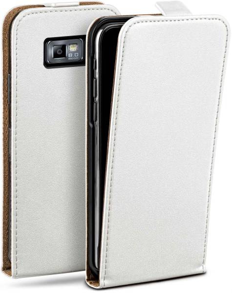 moex Flip Case für Samsung Galaxy S2 Plus – PU Lederhülle mit 360 Grad Schutz, klappbar