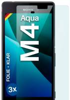 moex FlexProtect Klar für Sony Xperia M4 Aqua – Schutzfolie für unsichtbaren Displayschutz, Ultra klar