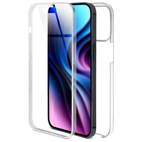 ONEFLOW Touch Case für Apple iPhone 14 Pro Max – 360 Grad Full Body Schutz, komplett beidseitige Hülle