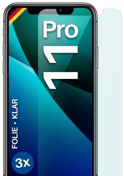 moex FlexProtect Klar für Apple iPhone 11 Pro – Schutzfolie für unsichtbaren Displayschutz, Ultra klar