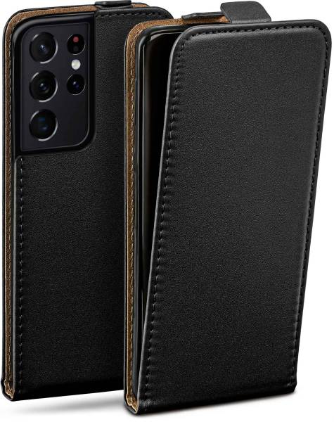 moex Flip Case für Samsung Galaxy S21 Ultra – PU Lederhülle mit 360 Grad Schutz, klappbar