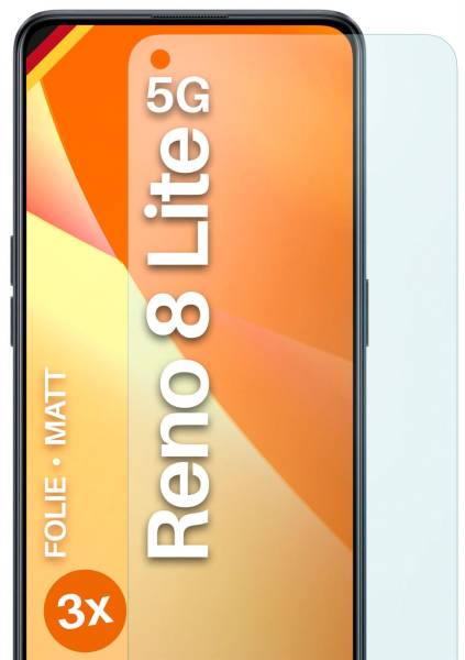 moex FlexProtect Matt für Oppo Reno8 Lite 5G – Anti Reflex Schutzfolie für besten Displayschutz, Matt