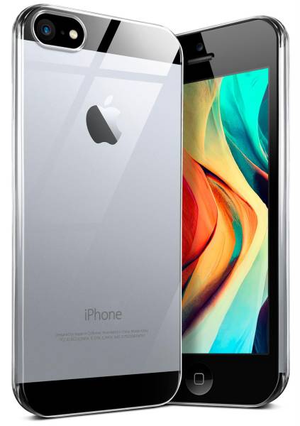 moex Aero Case für Apple iPhone 5s – Durchsichtige Hülle aus Silikon, Ultra Slim Handyhülle