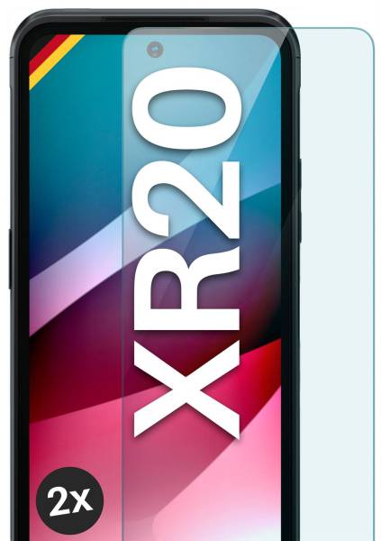 moex ShockProtect Klar für Nokia XR20 – Panzerglas für kratzfesten Displayschutz, Ultra klar