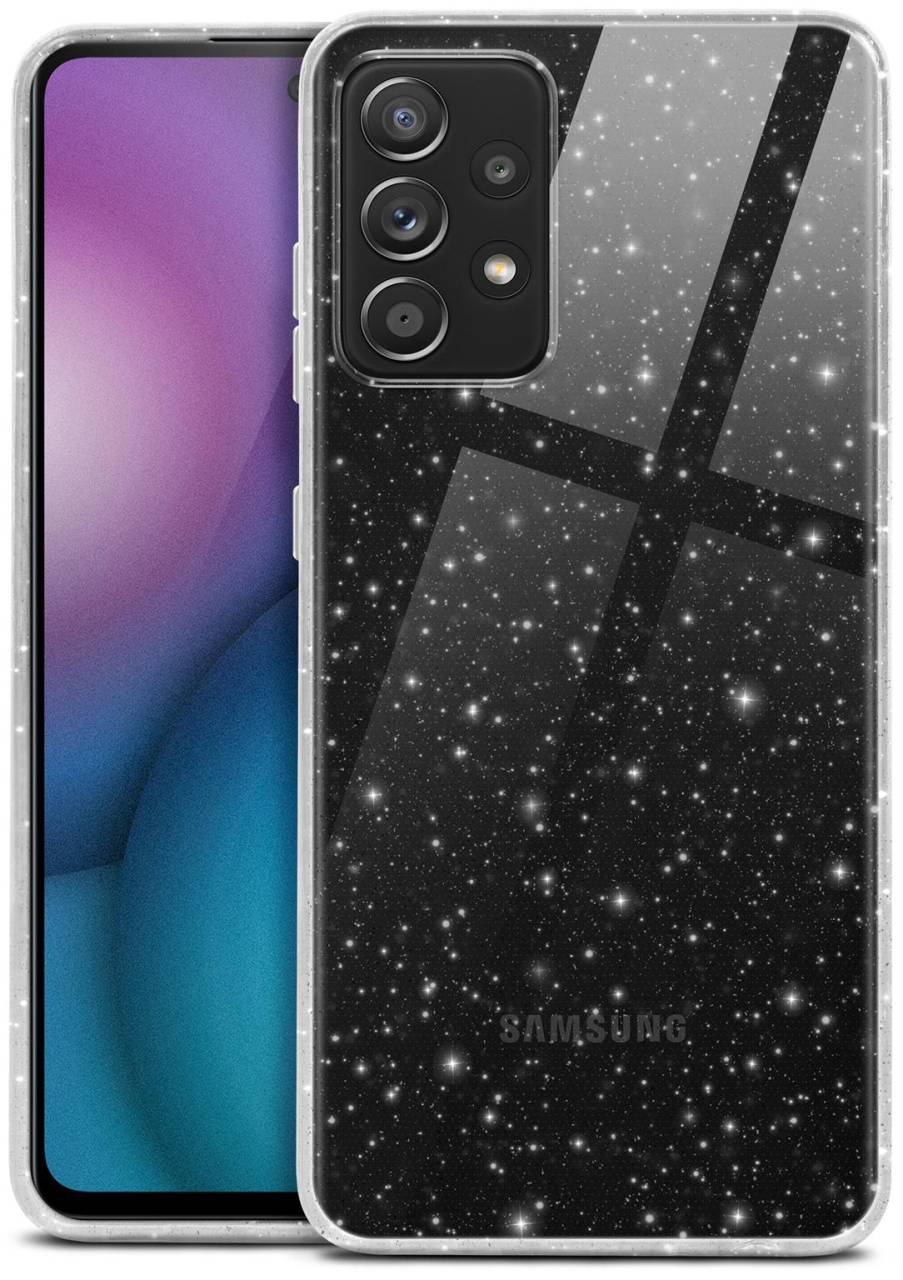 moex® Sparky Case für Samsung Galaxy A52 – Stylische Glitzer Hülle, ultra slim Handyhülle, durchsichtig
