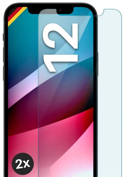 moex ShockProtect Klar für Apple iPhone 12 – Panzerglas für kratzfesten Displayschutz, Ultra klar