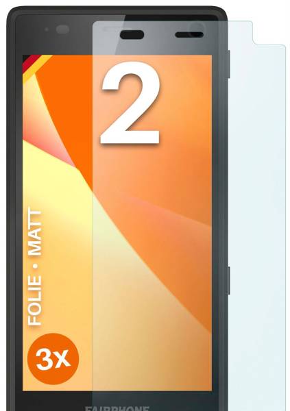 moex FlexProtect Matt für FairPhone 2 – Anti Reflex Schutzfolie für besten Displayschutz, Matt