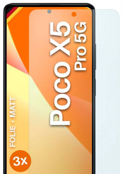 moex FlexProtect Matt für Xiaomi Poco X5 Pro 5G – Anti Reflex Schutzfolie für besten Displayschutz, Matt