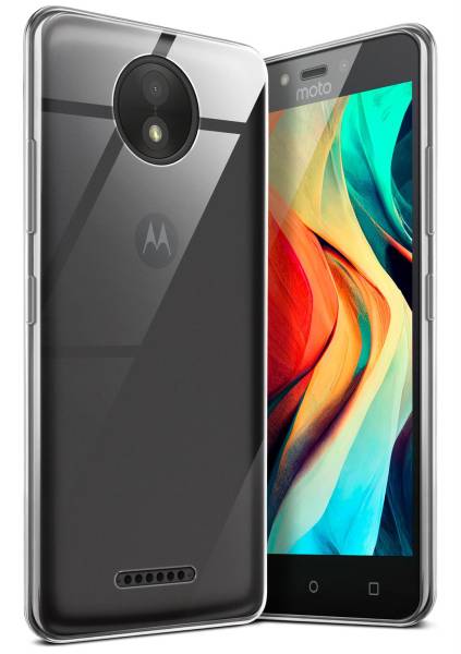 moex Aero Case für Motorola Moto C Plus – Durchsichtige Hülle aus Silikon, Ultra Slim Handyhülle