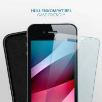 moex ShockProtect Klar für Apple iPhone 4 – Panzerglas für kratzfesten Displayschutz, Ultra klar
