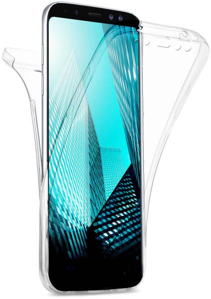 Für Samsung Galaxy A8 (2018) | Beidseitige, klare Silikonhülle | DOUBLE CASE