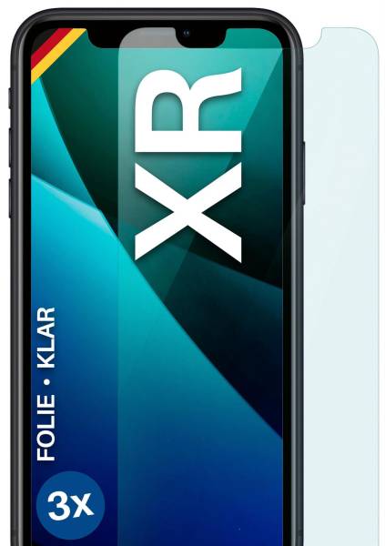 moex FlexProtect Klar für Apple iPhone XR – Schutzfolie für unsichtbaren Displayschutz, Ultra klar