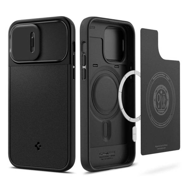 Spigen Optik Armor (MagFit) für Apple iPhone 14 Pro Max – mit Schiebeplatte für die Kamerainsel