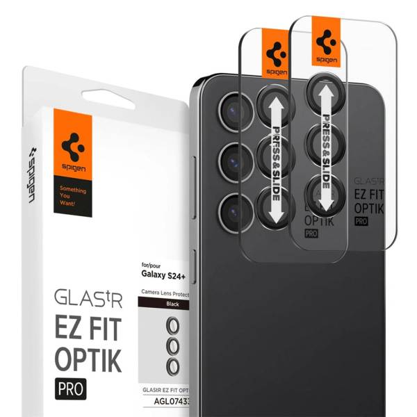 Spigen Glas.tR EZ Fit Optik Pro für Samsung Galaxy S24 Plus – Hartglasabdeckung für Smartphone Kamera