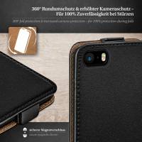 moex Flip Case für Apple iPhone SE 1. Generation (2016) – PU Lederhülle mit 360 Grad Schutz, klappbar