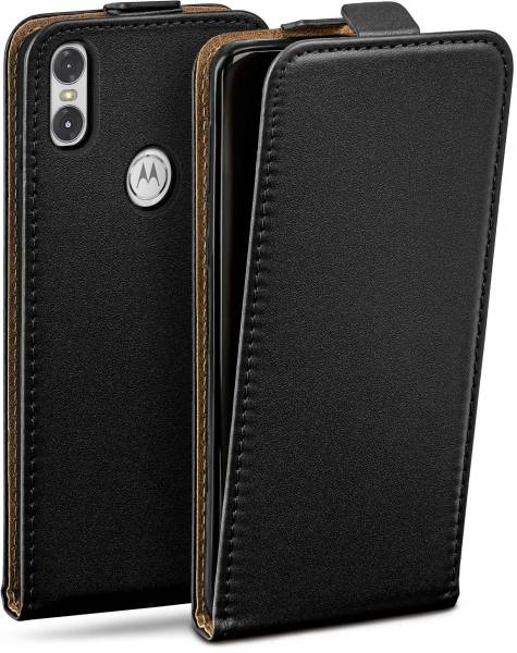 moex Flip Case für Motorola P30 Play – PU Lederhülle mit 360 Grad Schutz, klappbar