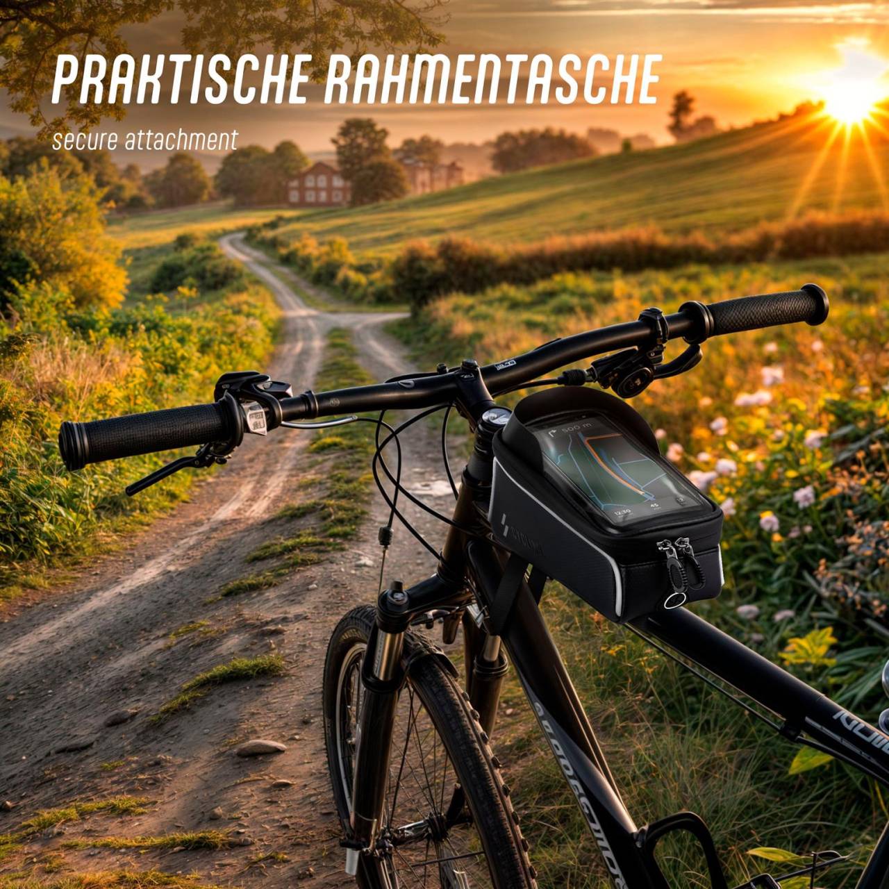 ONEFLOW Rahmentasche Fahrrad Wasserdicht mit Handy Fach – Tour