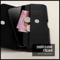 moex Snap Bag für Moto G5 Plus – Handy Gürteltasche aus PU Leder, Quertasche mit Gürtel Clip