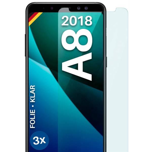 moex FlexProtect Klar für Samsung Galaxy A8 (2018) – Schutzfolie für unsichtbaren Displayschutz, Ultra klar