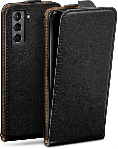 moex Flip Case für Samsung Galaxy S21 Plus – PU Lederhülle mit 360 Grad Schutz, klappbar