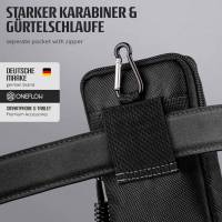 ONEFLOW Survival Case für LG G8s ThinQ – Handy Gürteltasche aus Oxford Nylon mit Karabiner