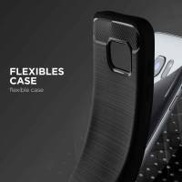 ONEFLOW Shift Case für Samsung Galaxy S8 Plus – Handyhülle aus robustem TPU in Carbon- & brushed Alu-Optik
