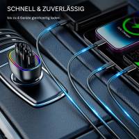 Joyroom Auto Ladegerät - Zigarettenanzünder USB-Ladegerät, Autoladeadapter 2x USB-A + 2x USB-C Anschluss, 70W – weiteres Produktbild 2