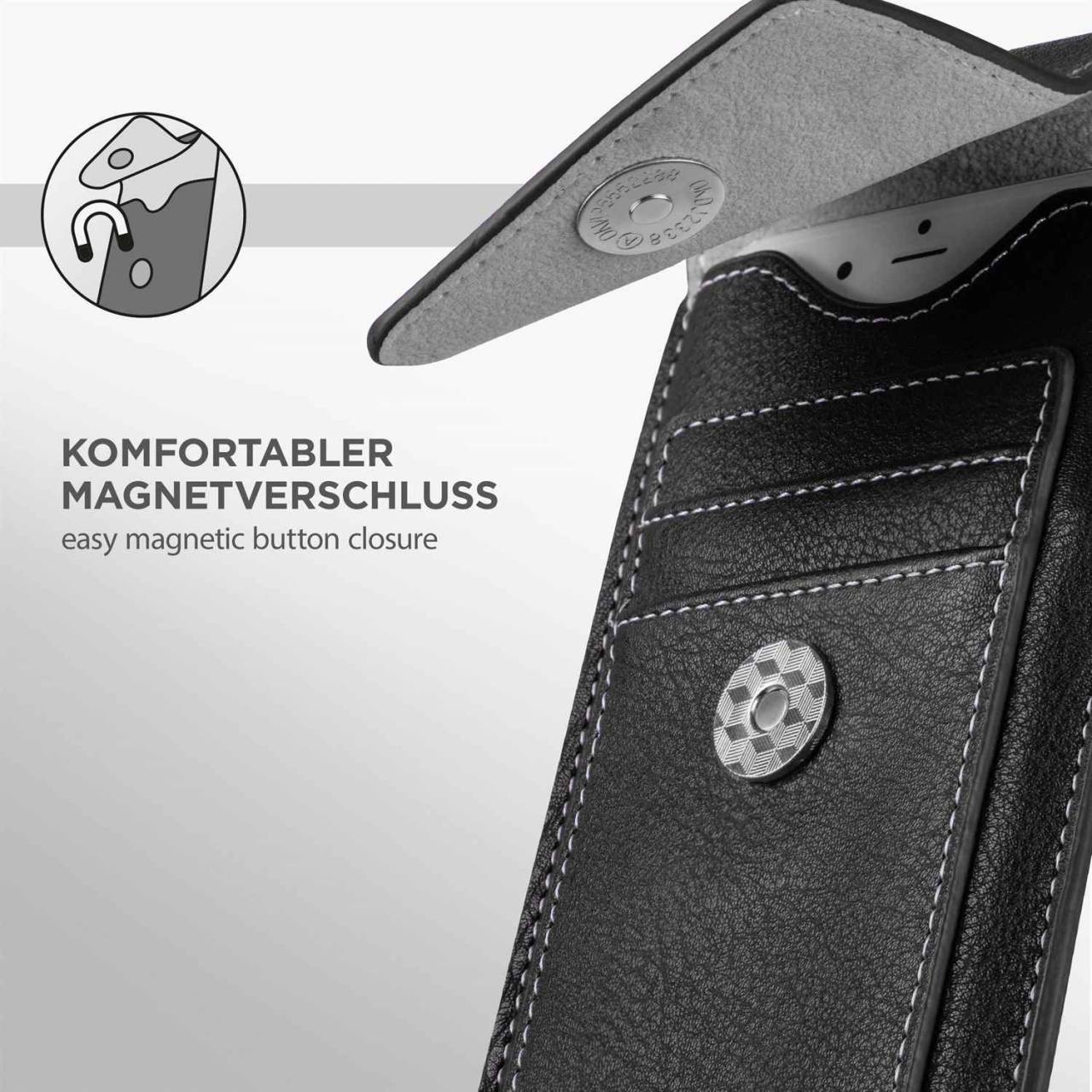 ONEFLOW Zeal Case für Nokia 6.1 – Handy Gürteltasche aus PU Leder mit Kartenfächern