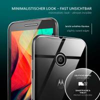 moex Aero Case für Motorola Moto E – Durchsichtige Hülle aus Silikon, Ultra Slim Handyhülle