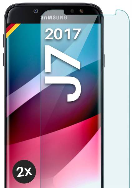 moex ShockProtect Klar für Samsung Galaxy J7 (2017) – Panzerglas für kratzfesten Displayschutz, Ultra klar