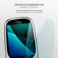 moex FlexProtect Klar für Nokia 3310 (2017) – Schutzfolie für unsichtbaren Displayschutz, Ultra klar