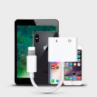 Joyroom Lightning Kopfhörersplitter – Lightning zu 2x Lightning Adapter, Dual Lightning Adapter für iPhone und iPad