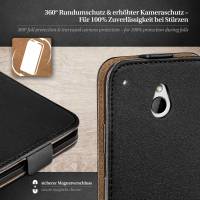 moex Flip Case für HTC One Mini – PU Lederhülle mit 360 Grad Schutz, klappbar
