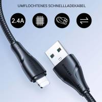 Joyroom Ladekabel – USB A auf Lightning für iPhone und iPad, Schnellladekabel Surpass Serie, Nylon, Länge 1,2m – weiteres Produktbild 1