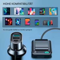 Joyroom Autoladegerät – für Smartphones und andere Geräte, Kfz-Ladegerät, 3x USB-A + 2x USB-C Anschlüsse