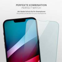 moex ShockProtect Klar für Apple iPhone 14 Plus – Panzerglas für kratzfesten Displayschutz, Ultra klar
